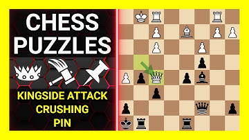 Chess Puzzles to Practice. Themes: Kingside attack, Crushing, Pin. Learn Chess