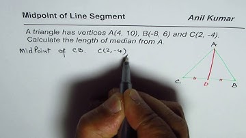 How to find length of median in a triangle MPM2d Coordinate Geometry