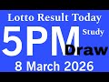 Lotto Result Today 5pm Draw March 08, 2026 Swertres Ez2  PCSO LIVE