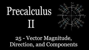 Precalculus II - 25 - Vector Magnitude, Direction, and Components