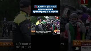 ⚡️Пропалестинские акции в Европе закончились волной жестких разгонов и задержаний #митинг #протест