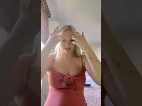 girl shows her new outfit on periscope