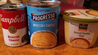 Panera vs Campbell's vs Progresso: Broccoli Cheddar Soup