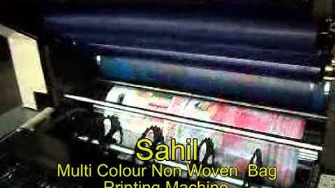 Sahil Three Colour Non Woven Bag Printing Machine | Check Description to CALL/Contact Us.
