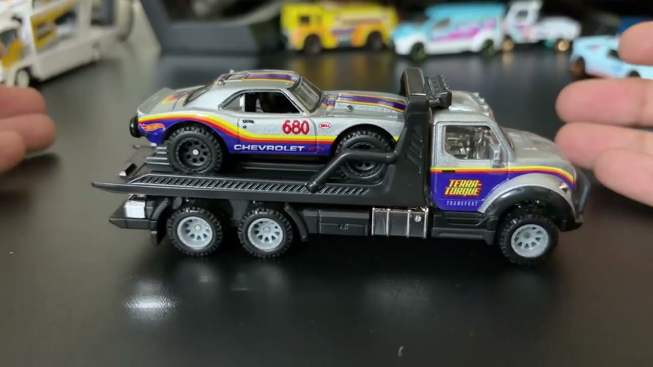 Hot Wheels Team Transport Offroad Camaro and Terra Torque - YouTube