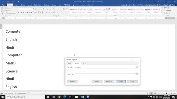 Class 5 MS Word (Find and Replace options)