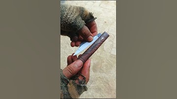 Old Rusty Spring Piece Turned into a Amazing Folding Knife with Wooden handle