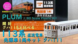 Unboxing and comparison with the 115 series of the HO gauge model railway kit 238 / PLUM JR Centr...