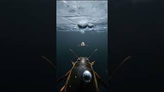 Diving Beetle POV | Micro Camera Footage | Under the Ice E07 #shorts