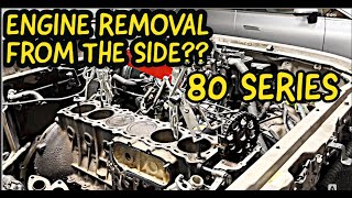 Land Cruiser 80 series Removing the Block with an Engine Cherry Picker from the Side - Possible? by NKP Garage 136 views 2 weeks ago 4 minutes, 19 seconds