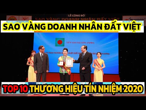 Nhận 2 giải thưởng Sao Vàng Doanh Nhân Đất Việt - Top 10 Thương Hiệu Uy Tín 2020