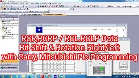 RCR,RCRP / RCL.RCLP Data Bit Shift & Rotation Right/left with Carry, Mitsubishi Plc Programming,