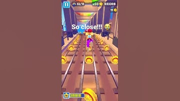 DODGING three rows of COINS?!?!! #shorts #viral #subwaysurfers #gaming #trick