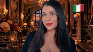 ASMR RP | Luxury Fall Hotel Check-In & Breakfast Menu 🇮🇹 (Italian Accent)