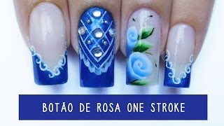 Passo a passo Unhas Decoradas BotÃ£o One Stroke | Aline Makelyne