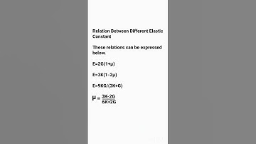 Relationship between different Elastic constant #civilengineering#strength of material