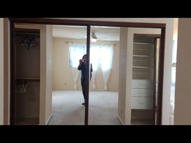 Video 1: Large Master Bedroom carpeted with ceiling fan and light (13 ft x 15 ft)