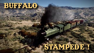 Early 1900s Buffalo stampede from the (relative) safety of a train