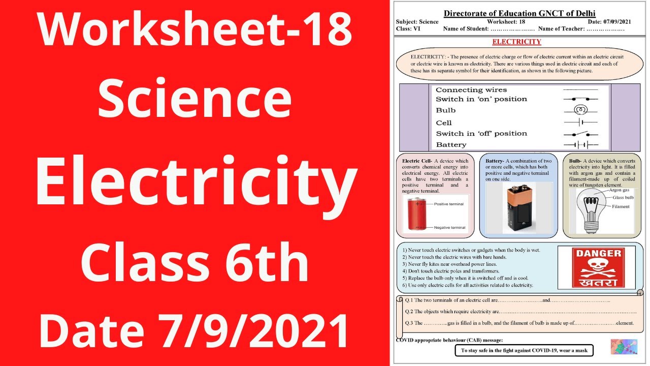 Grade 6 Science Electricity Worksheets Pdf Year 6 Electricity Revision