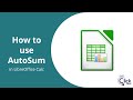 Using AutoSum In LibreOffice Calc