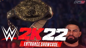 WWE 2K22 - Roman Reigns BIG GOLD Belt Mod Entrance | 4K 60 FPS Ultra