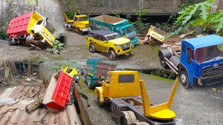 Gotong royong bantu Dump Truk Kalimantan Terperosok || cerita versi miniatur truk