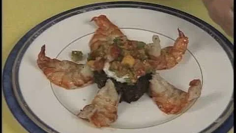 Black Bean Cake and Butterflied Shrimp with Chili ...
