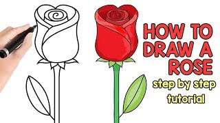 With this how to draw a rose step by tutorial makes drawing beautiful
flower super easy, which it perfect for beginners as well kids. you
...