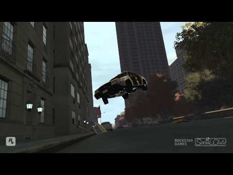 GTA IV PC short clip - Ford Crown Victoria taxi crash (HQ 1080P)