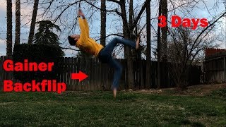 My Gainer Backflip Progression (3 Days)