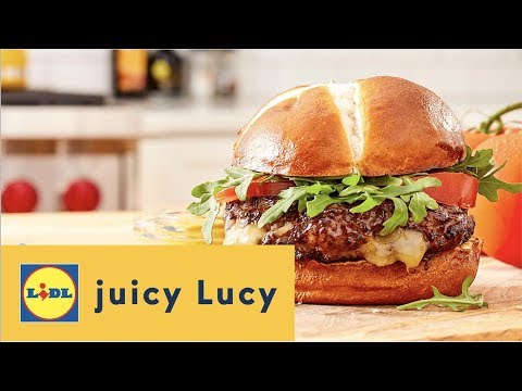 How to make a Juicy Lucy Burger with Havarti Cheese 🧀🥨🍔 | Summer Recipes | Lidl US