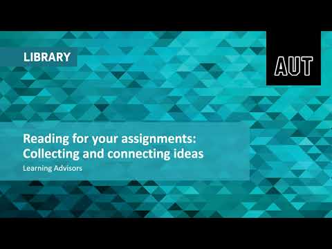 Reading for your assignments (workshop video)