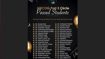 MRCOG Part 3 exam - Feb 2022 Passed students