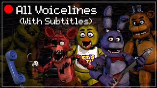 Five Nights at Freddys - All Voicelines (With Subtitles)
