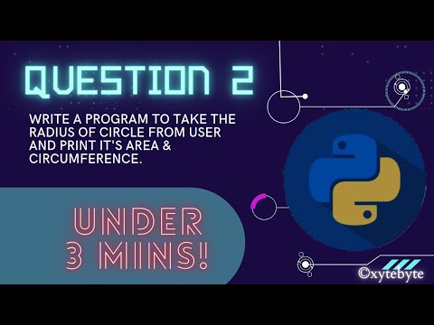 WRITE A PROGRAM TO TAKE RADIUS OF CIRCLE & PRINT AREA & CIRCUMFERENCE | Class 11 | Computer Science