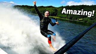 Learning to Barefoot Waterski!