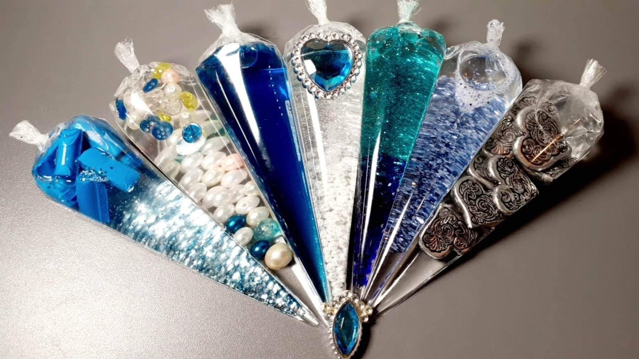 slime slaim mix with glitter slime smoothie Satisfying Slime video ...