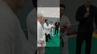 A teaching demo during 3rd and 5th Dan grading