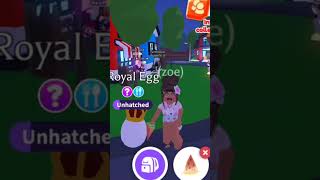 hatching a royal egg! #adopt me #roblox #viral #fyp #life #games