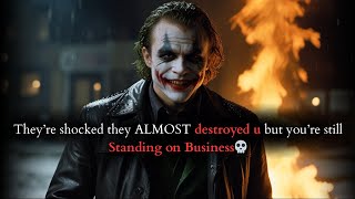 картинка: Они в шоке, что почти уничтожили тебя, но ты всё ещё стоишь на ногах.