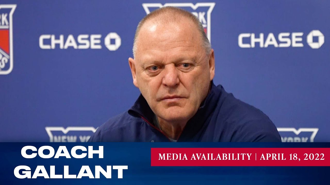 New York Rangers Coach Gallant Media Availability Apr. 18, 2022