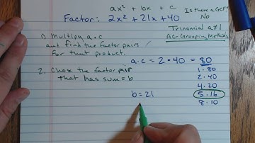 Factoring using AC-Grouping Method, Example 1