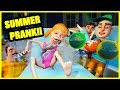 THROWING WATER BALLOONS SUMMER FAMILY PRANK - Hello Neighbor Mod