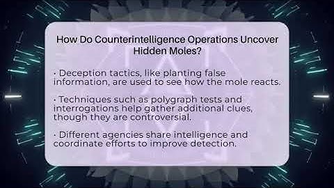 How Do Counterintelligence Operations Uncover Hidden Moles? - Tactical Warfare Experts
