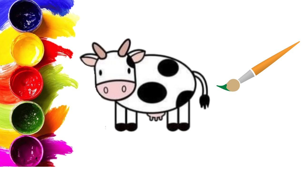 Como desenhar uma vaca fácil para crianças |How to draw a cow for kids ...