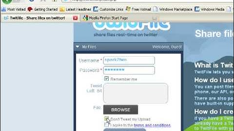 Share Files on Twitter