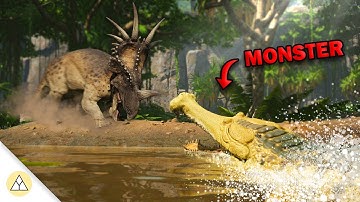 The MONSTER Below!! Sarcosuchus Gameplay | Path of Titans
