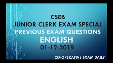 English  Solved paper Junior clerk previous exam / Cseb