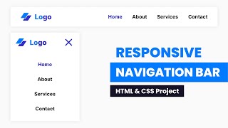 Responsive Navbar Menu using HTML & CSS | Animated Hamburger Menu