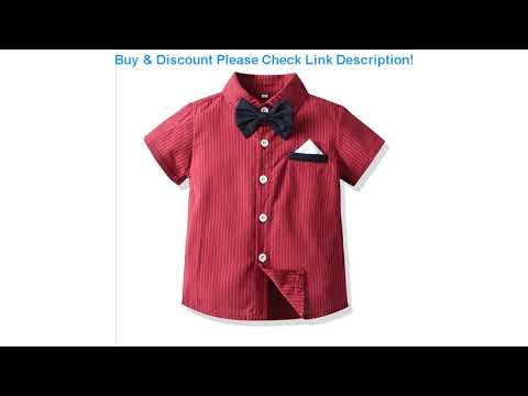 children clothes Toddler Baby Boys Gentleman Bowtie Striped Shirts+Shorts Outfits roupa infantil K